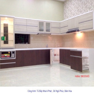 Tủ Bếp nhựa đặc phủ Laminate
