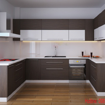 Tủ Bếp nhựa đặc phủ Laminate