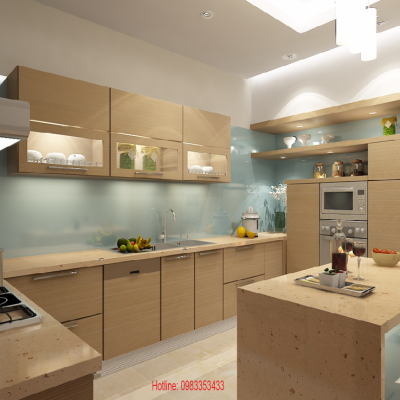 Tủ Bếp nhựa đặc phủ Laminate