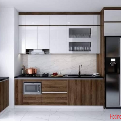 Tủ Bếp nhựa đặc phủ Laminate