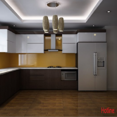 Tủ Bếp nhựa đặc phủ Laminate