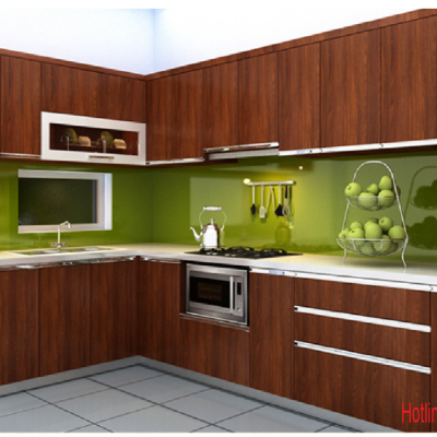 Tủ Bếp nhựa đặc phủ Laminate