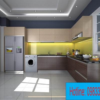 Tủ Bếp nhựa đặc phủ Laminate