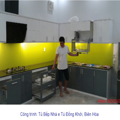 Tủ Bếp  Nhựa Sơn Bóng
