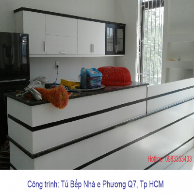 Tủ Bếp  Nhựa  đặc Sơn Bóng