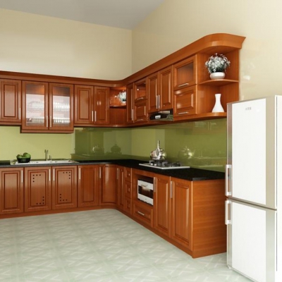 Tủ bếp gõ đỏ