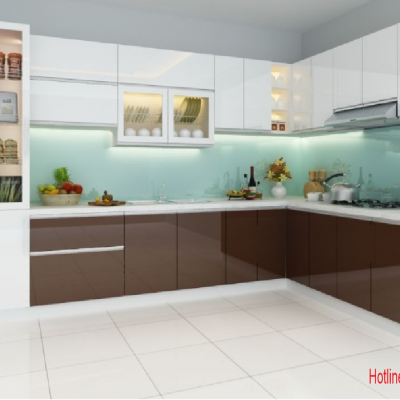 Tủ Bếp  Nhựa  đặc Sơn Bóng