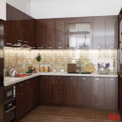 Tủ Bếp MDF Phủ Melamine