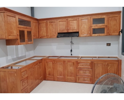 Tủ bếp gõ đỏ