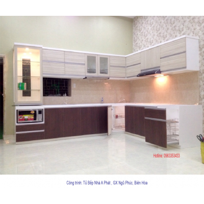 Tủ Bếp nhựa đặc phủ Laminate