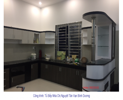 Tủ Bếp nhựa đặc phủ Laminate