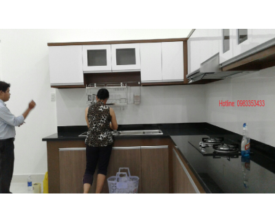 Tủ Bếp nhựa đặc phủ Laminate