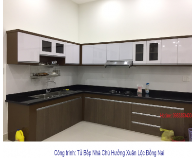 Tủ Bếp nhựa đặc phủ Laminate