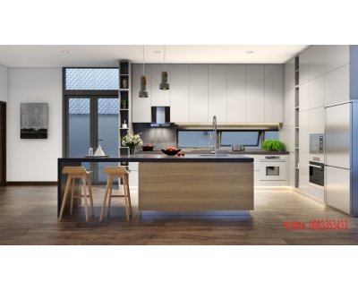 Tủ Bếp nhựa đặc phủ Laminate