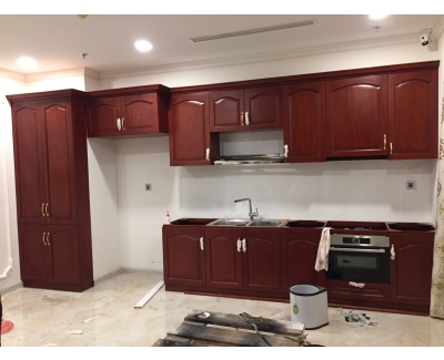 Tủ bếp gõ đỏ