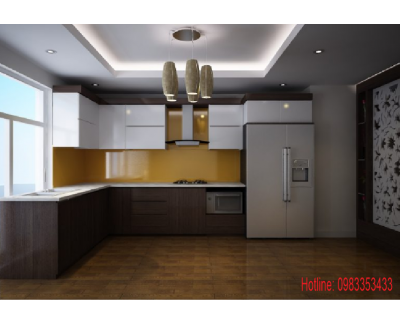 Tủ Bếp nhựa đặc phủ Laminate
