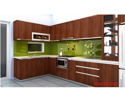 Tủ Bếp nhựa đặc phủ Laminate