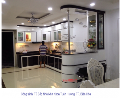 Tủ Bếp  Nhựa Sơn Bóng