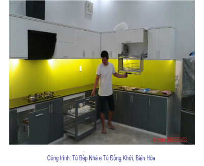 Tủ Bếp  Nhựa Sơn Bóng