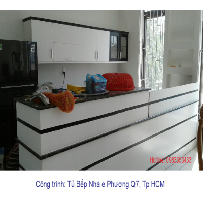 Tủ Bếp  Nhựa  đặc Sơn Bóng