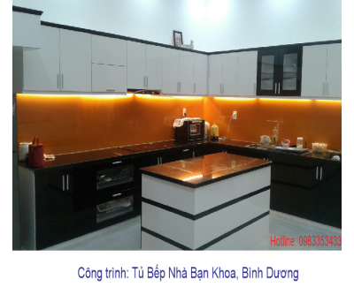 Tủ Bếp  Nhựa Sơn Bóng