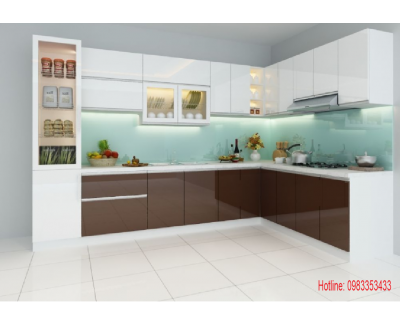 Tủ Bếp  Nhựa  đặc Sơn Bóng