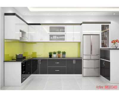 Tủ Bếp  Nhựa Sơn Bóng