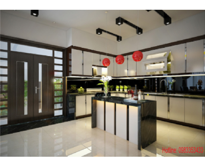 Tủ Bếp  Nhựa  đặc Sơn Bóng