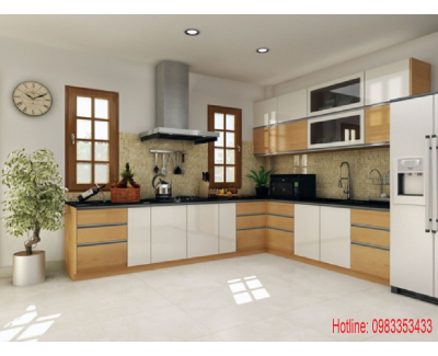 Tủ Bếp  Nhựa Sơn Bóng