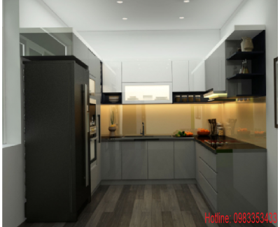 Tủ Bếp  Nhựa  đặc Sơn Bóng