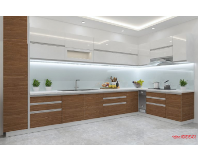 Tủ Bếp MDF Phủ Melamine
