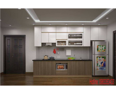 Tủ Bếp MDF Phủ Melamine